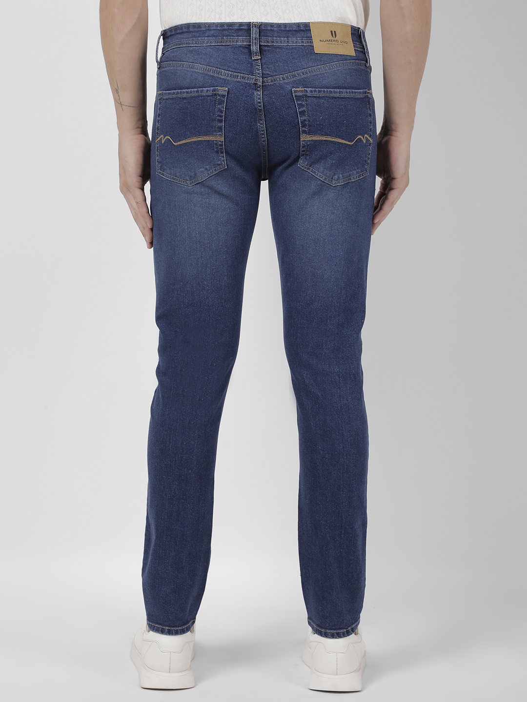 Numero Uno Men Faded Light Blue Jeans